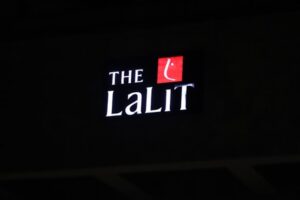 Mandatory Credit: Photo by Nasir Kachroo/NurPhoto/Shutterstock (11832326c)
Logo of The Lalit Hotels, Palaces and resorts is seen outside a Hotel in New Delhi India on 25 March 2021
Daily Life In Delhi, India, New Delhi - 25 Mar 2021